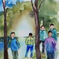 03a water color painting of youth adventure_tiny
